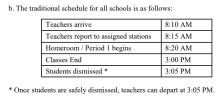 schedule